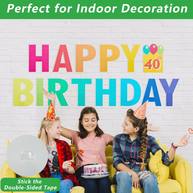 ComboJoy Happy Birthday Yard Sign with Stakes  Customizable Age Birthday Sign with 32.8 ft Colorful LED Lights  20 Number Stickers & 20 Balloons  Versatile Indoor/Outdoor Decorations for Parties  Lawn & Garden - Image 3